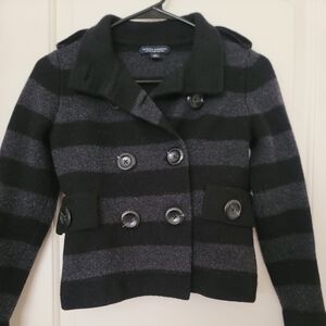 Kids Striped Black and Gray Jacket